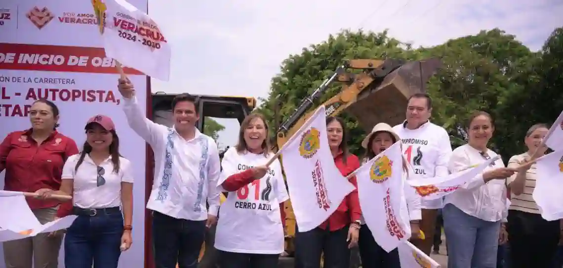 Cumple Rocío Nahle compromiso 81; inicia construcción de la carretera de Cerro Azul a la autopista