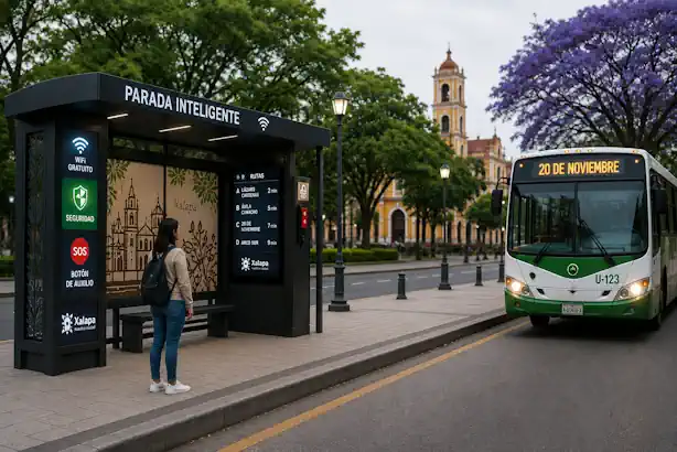 Xalapa tendrá primeras paradas inteligentes para transporte público a finales de agosto