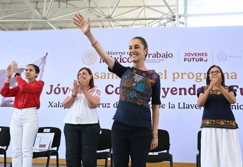 Claudia Sheinbaum en Xalapa: El objetivo de Jóvenes Construyendo el Futuro es otorgar un año de experiencia y el derecho al empleo digno