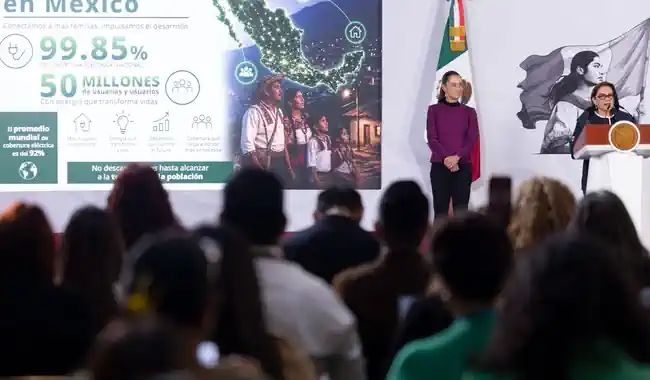 Este sexenio vamos a electrificar todo el país con el Programa de Justicia Energética: Presidenta; serán más de 45 mil obras