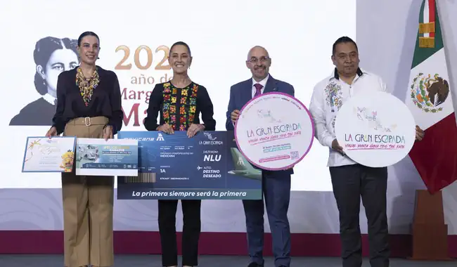 Con la gran escapada hay descuentos para viajar todo el año: Presidenta obsequiará 6 viajes dobles al sureste para los papás de México