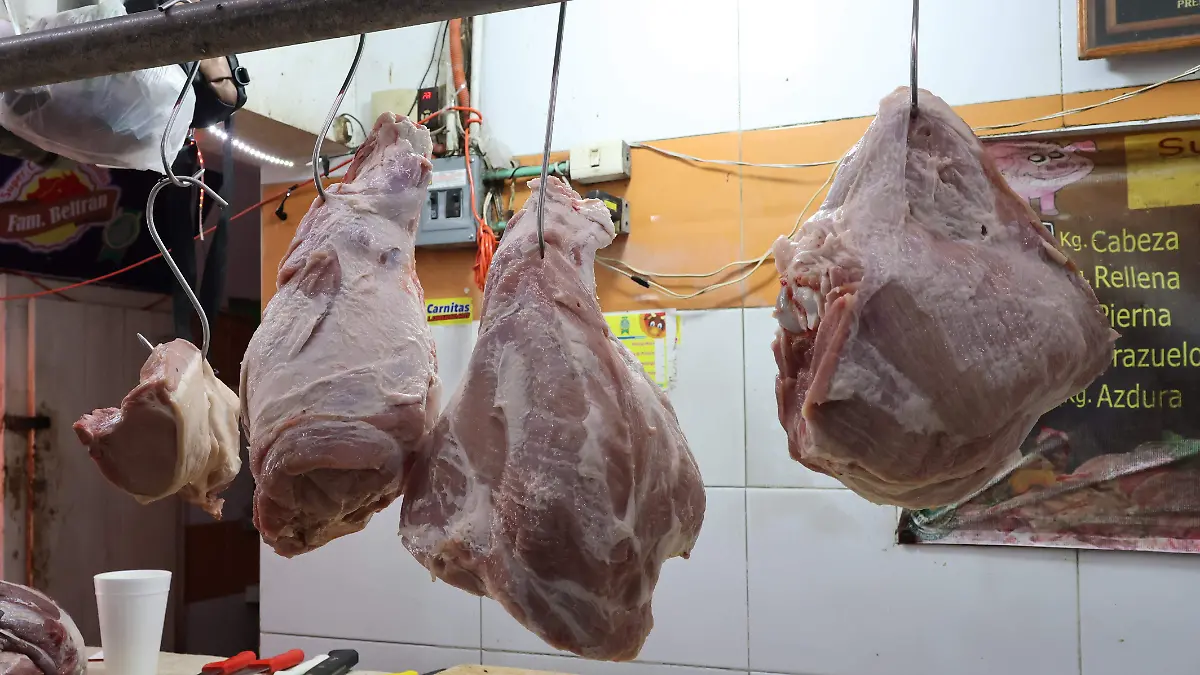 Precio del cerdo cayó 30% en Veracruz; carniceros prefieren carne local pese a importaciones baratas