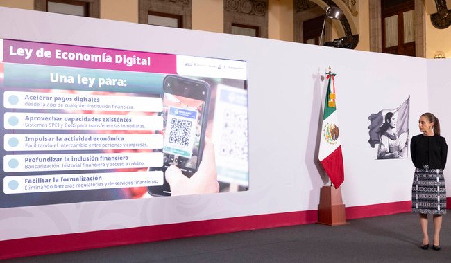 Nueva Ley de Economía Digital ayudará a la seguridad, la eficiencia y a la formalización de comercios y productos: presidenta